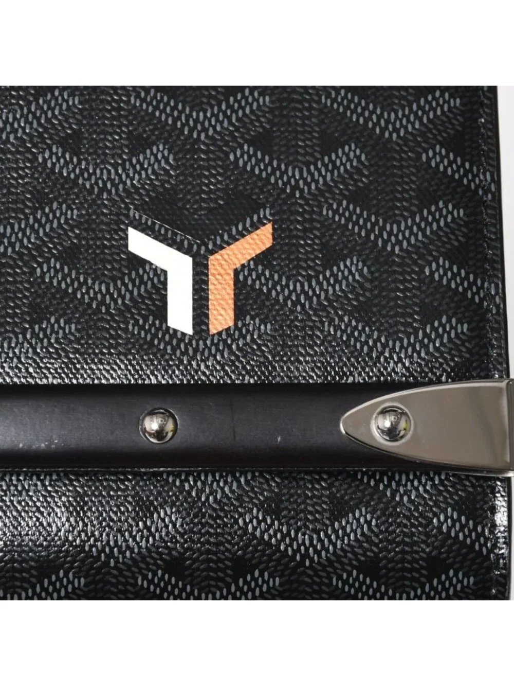 Goyard Monte Carlo PM Clutch 2-Way Limited Color Jet Black Silver